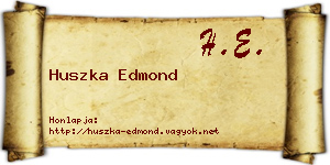 Huszka Edmond névjegykártya